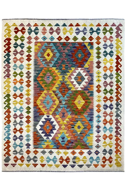 Kelim Afghan - (200x148cm) - German Carpet Shop