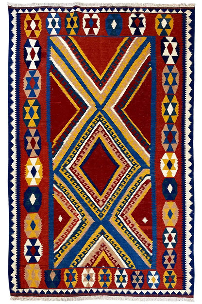  Kilim Qashqai  - 802411 (230x153 cm) - Premium Kelim from German Carpet Shop - Just €349! Shop now at German Carpet Shop