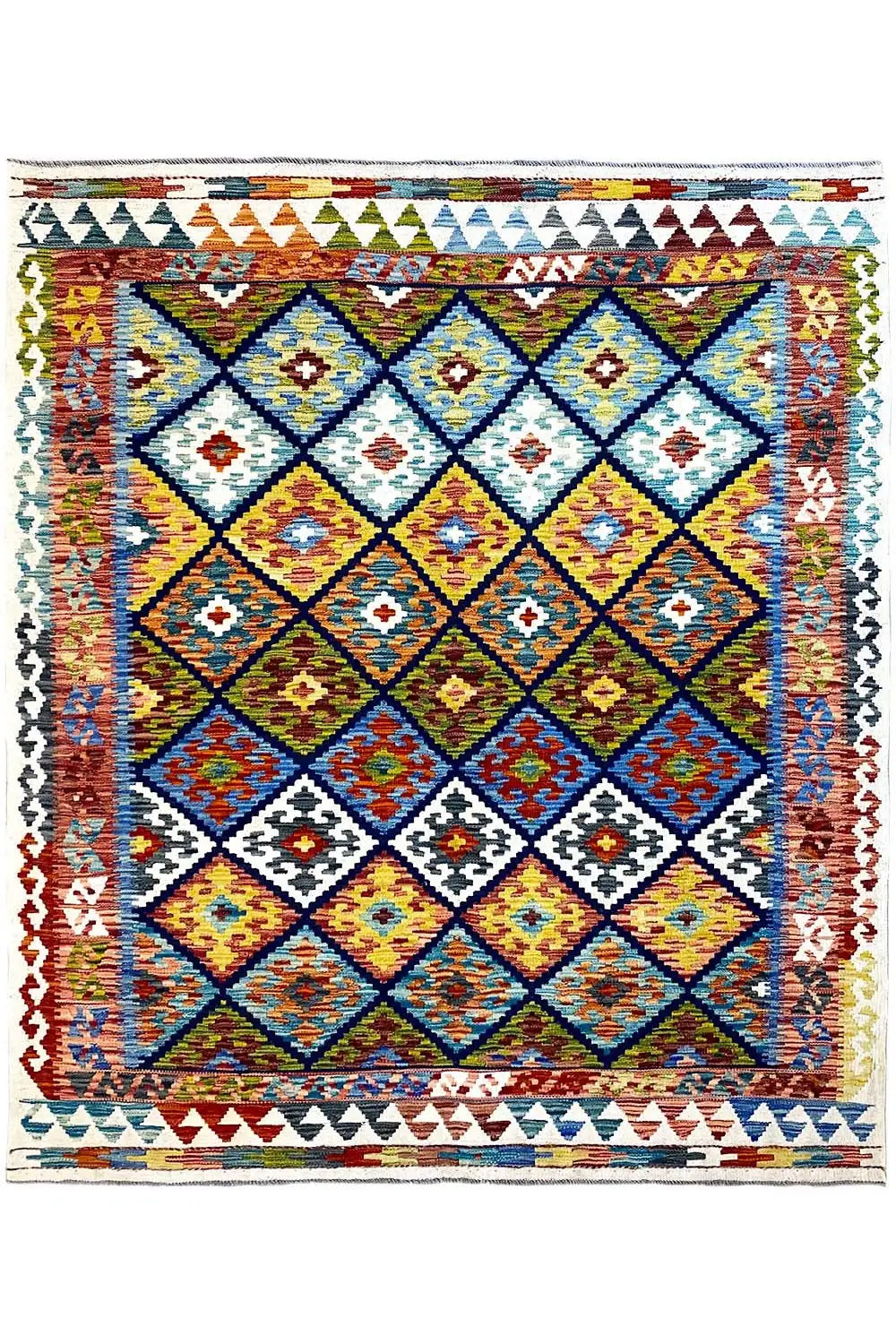 Kelim Afghan - (194x156 cm) - German Carpet Shop