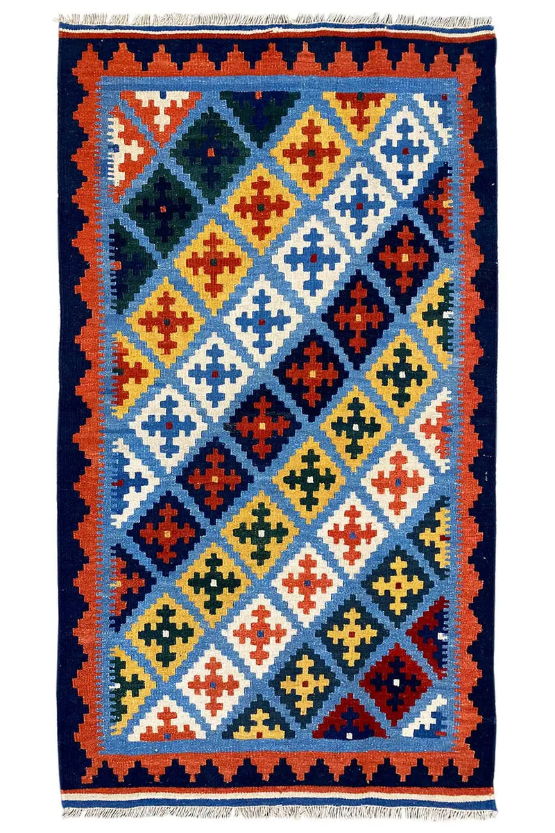 Kilim Qashqai - Multicolor - (161x90cm) - German Carpet Shop