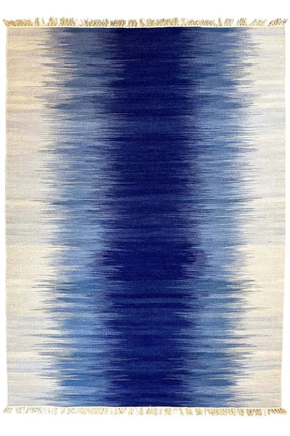 Blauer Kelim Dhurrie Teppich 160x230 cm - German Carpet Shop