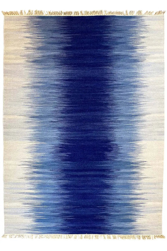 Blauer Kelim Dhurrie Teppich 160x230 cm - German Carpet Shop