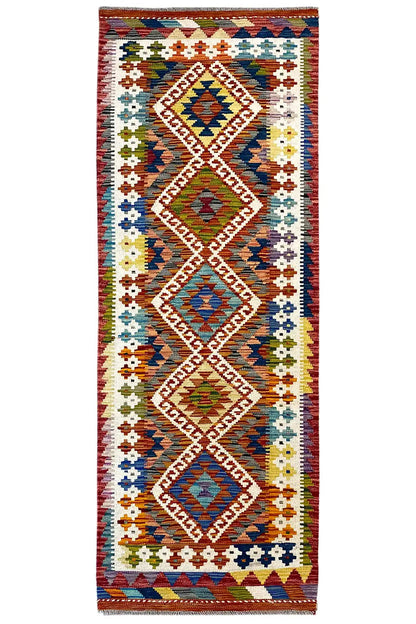Kelim Afghan Läufer - (192x64 cm) - German Carpet Shop