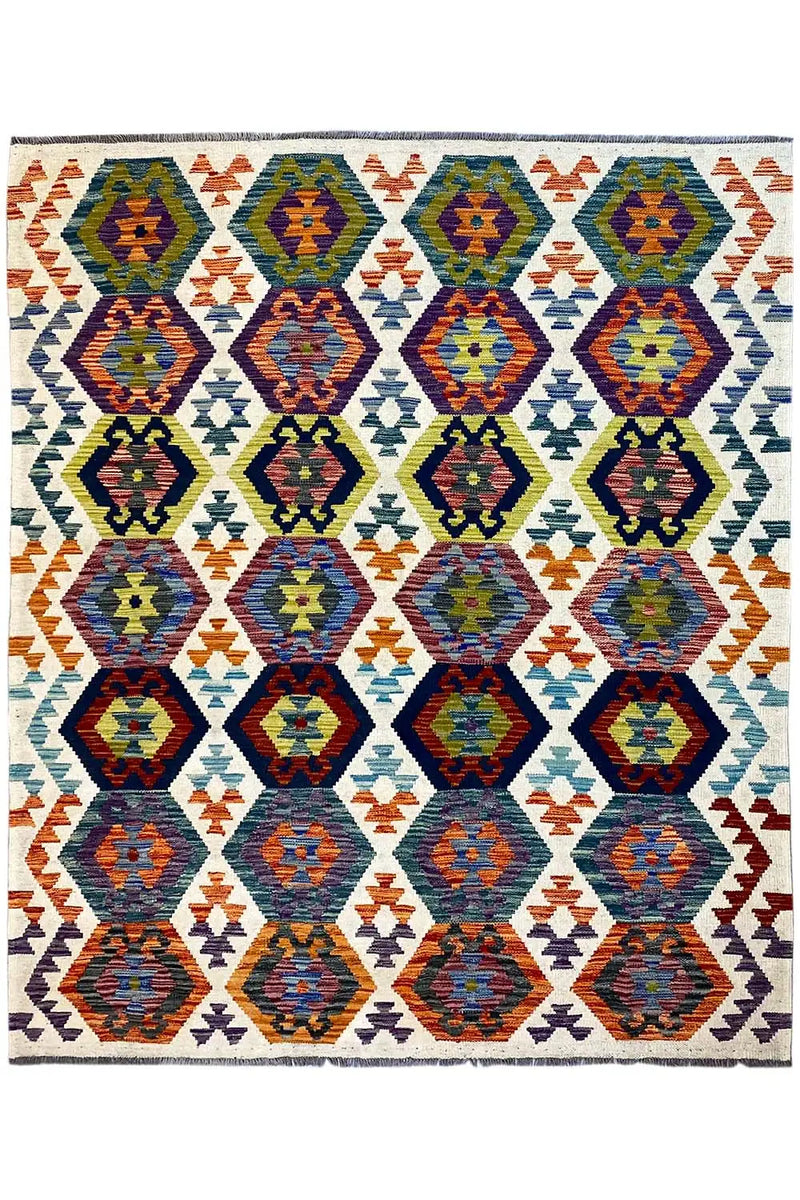 Kelim Afghan - (200x152cm) - German Carpet Shop