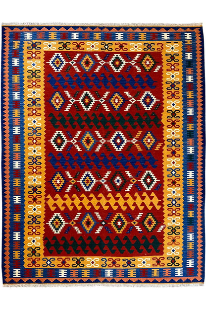  Kilim Qashqai  - 307037 (249x167 cm) - Premium Kelim from German Carpet Shop - Just €359! Shop now at German Carpet Shop