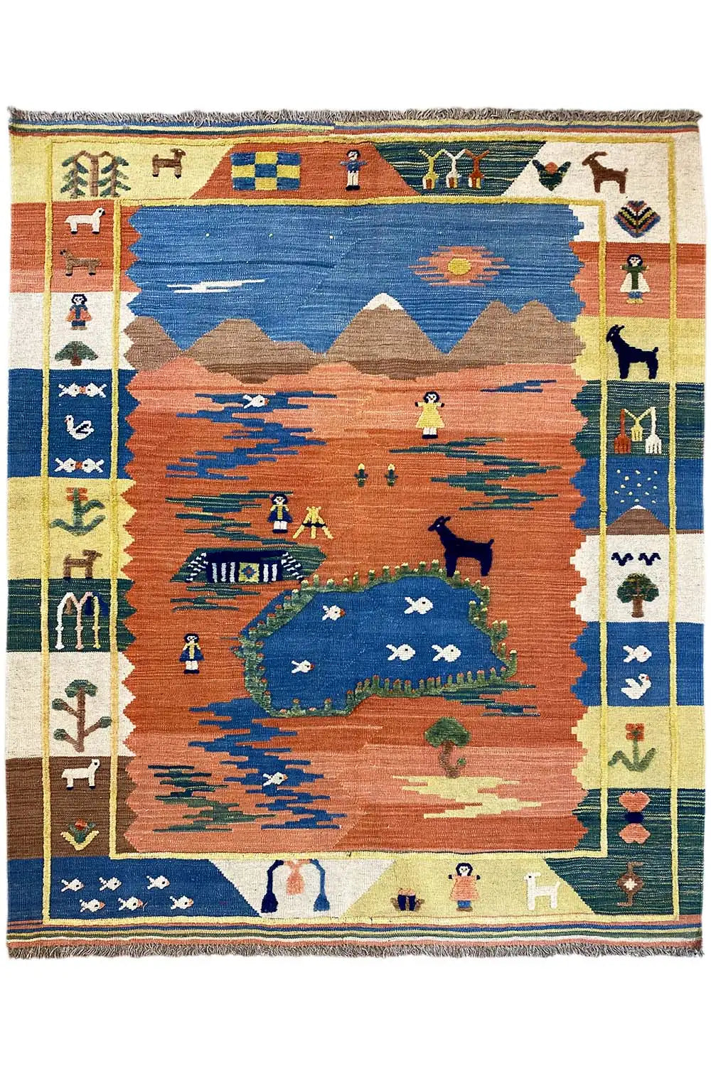  Kilim Qashqai  - 800596 (187x154cm) - Premium Kelim from German Carpet Shop - Just €430! Shop now at German Carpet Shop