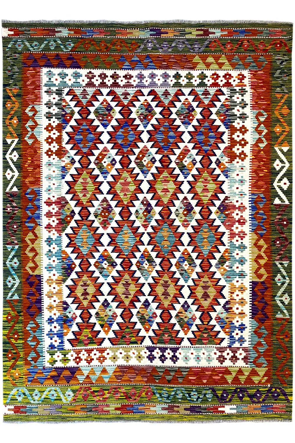 Kelim Afghan - (212x146cm) - German Carpet Shop