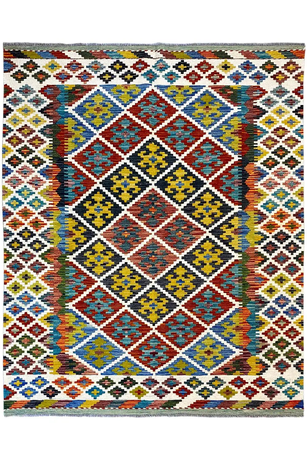Kelim Afghan - (197x150cm) - German Carpet Shop
