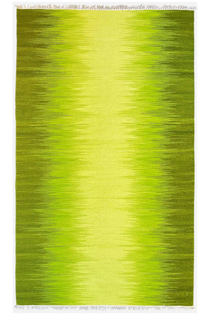 Kelim Teppich Grün 160x230 cm – Handgewebt aus Wolle - German Carpet Shop