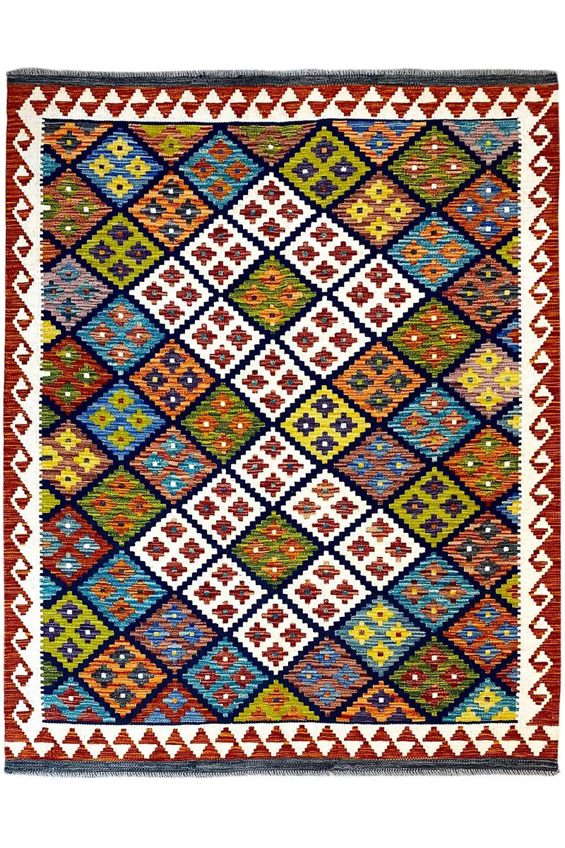 Kelim Afghan - (199x148cm) - German Carpet Shop