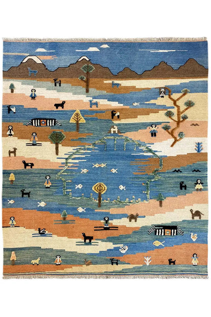  Kilim Qashqai  - 605618 (198x157 cm) - Premium Kelim from German Carpet Shop - Just €449! Shop now at German Carpet Shop