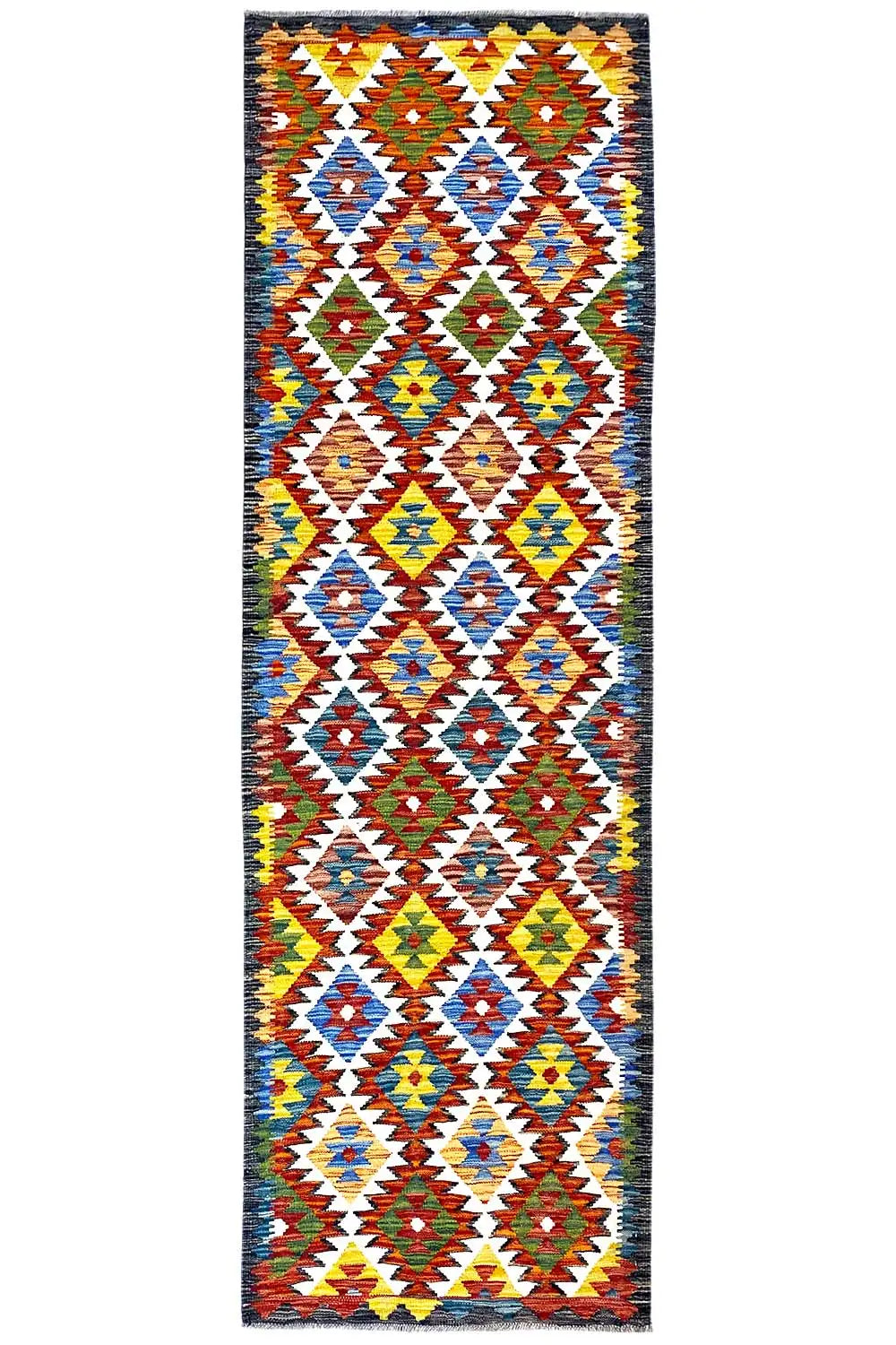 Kelim Afghan Läufer - (282x75cm) - German Carpet Shop