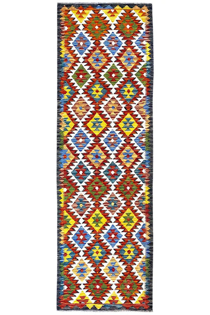 Kelim Afghan Läufer - (282x75cm) - German Carpet Shop