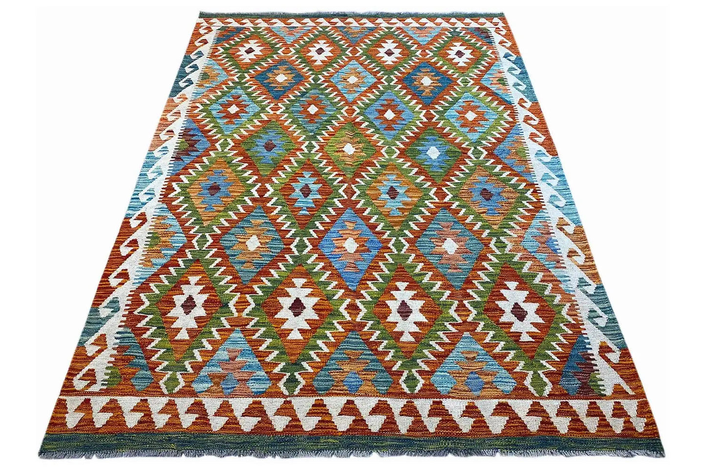 Kelim Afghan - (209x148cm) - German Carpet Shop