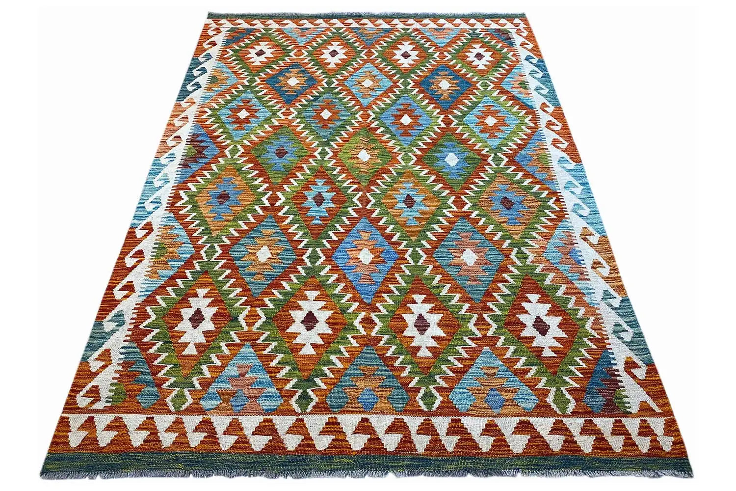 Kelim Afghan - (209x148cm) - German Carpet Shop