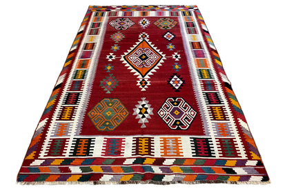 Kilim Qashqai - 24034 (258x162 cm) - Premium Kelim from German Carpet Shop - Just €375! Shop now at German Carpet Shop