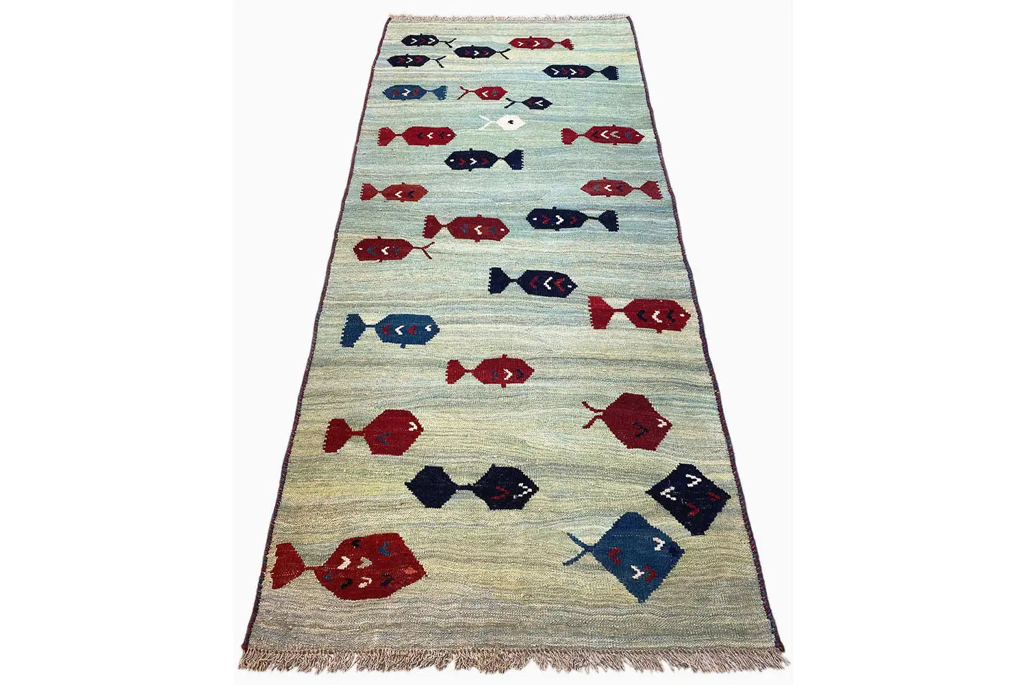 Kelim Qashqai Läufer - (224x94 cm) - German Carpet Shop