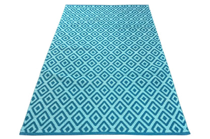 Moderner Kelim - Samak 04 Blue - German Carpet Shop