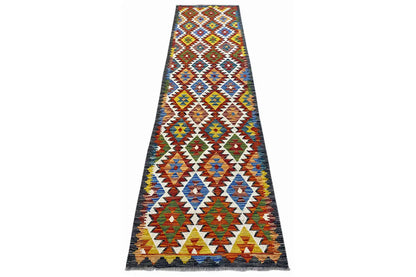 Kelim Afghan Läufer - (282x75cm) - German Carpet Shop