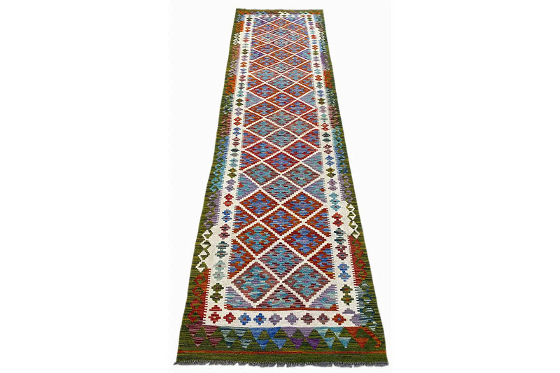 Kelim Afghan Läufer - (299x85cm) - German Carpet Shop