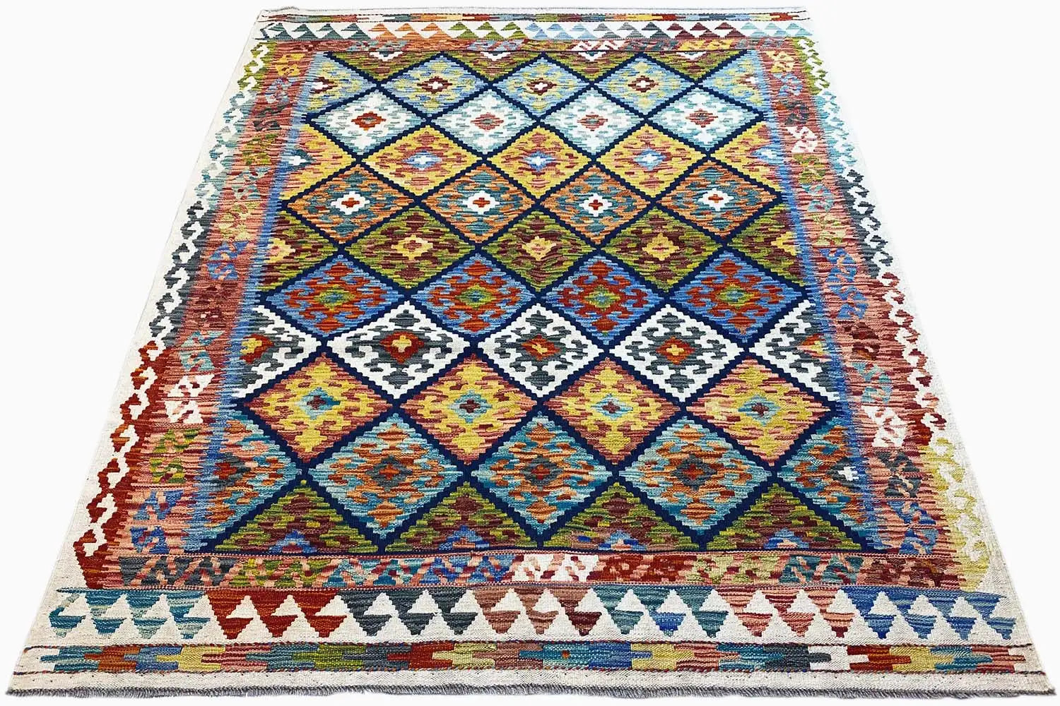 Kelim Afghan - (194x156 cm) - German Carpet Shop