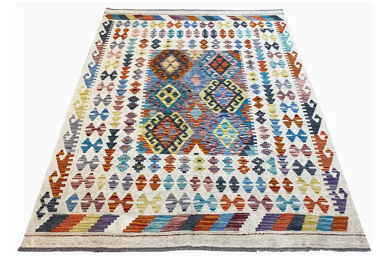 Kelim Afghan - (196x146cm) - German Carpet Shop