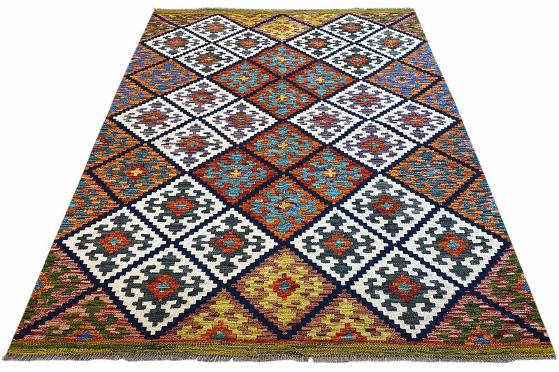 Kelim Afghan - (200x152cm) - German Carpet Shop