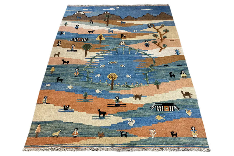 Kilim Qashqai  - 605618 (198x157cm) - German Carpet Shop
