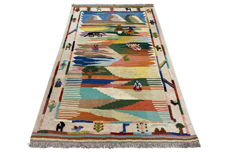 Kilim Qashqai  - 301893 (151x104cm) - German Carpet Shop