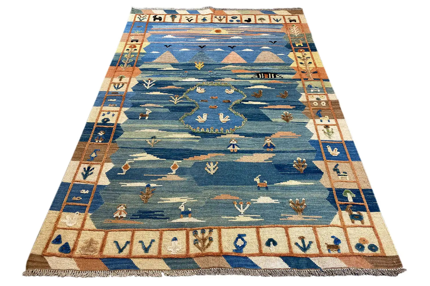  Kilim Qashqai  - 605611 (210x154 cm) - Premium Kelim from German Carpet Shop - Just €485! Shop now at German Carpet Shop