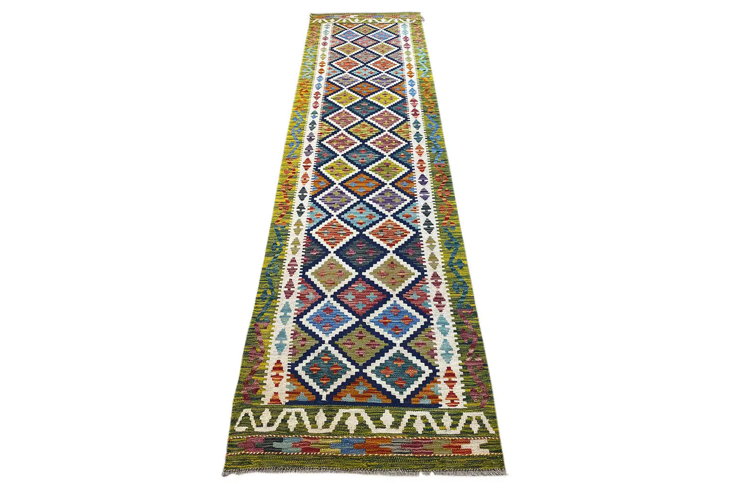 Kelim Afghan Läufer - (296x78cm) - German Carpet Shop