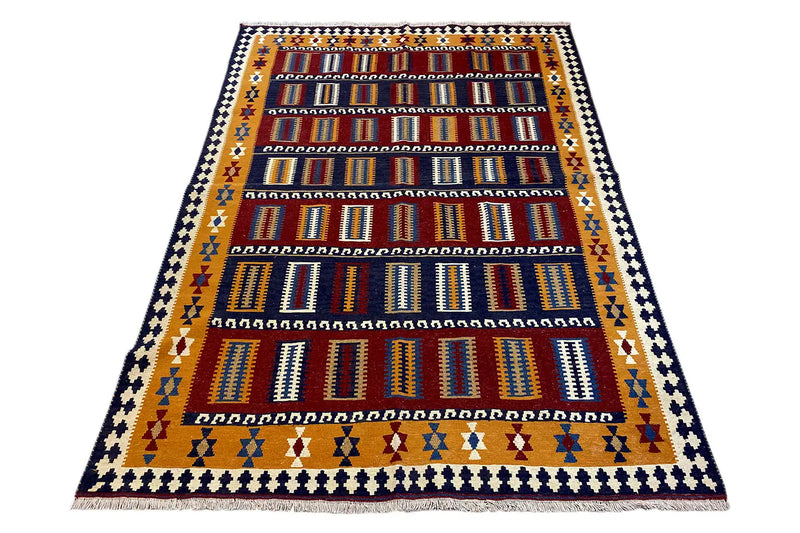 Kilim Qashqai  - 802405 (253x163cm) - German Carpet Shop