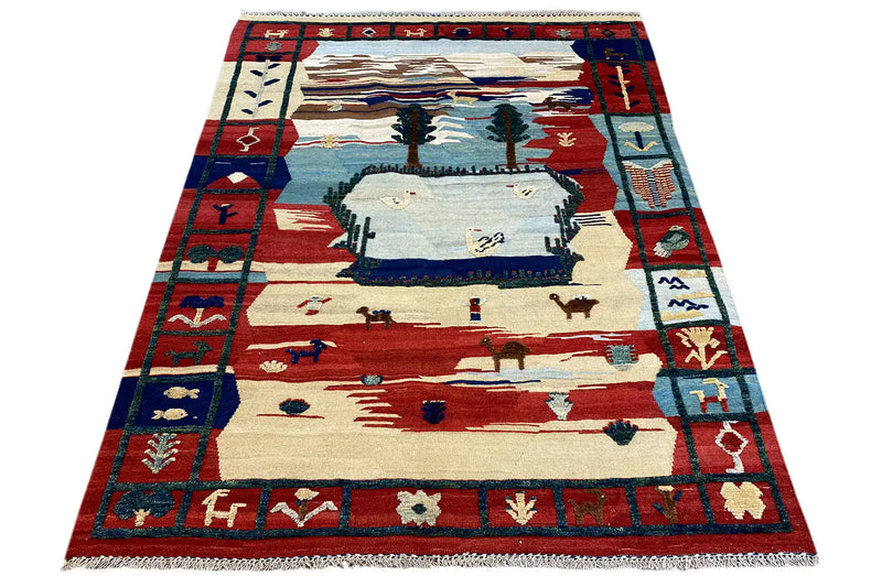 Kilim Qashqai  - 700085 (205x151cm) - German Carpet Shop