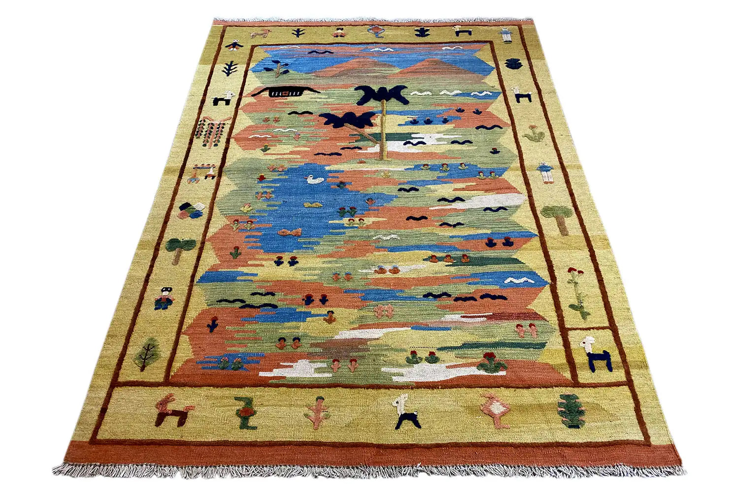  Kilim Qashqai  - 800595 (198x146 cm) - Premium Kelim from German Carpet Shop - Just €430! Shop now at German Carpet Shop
