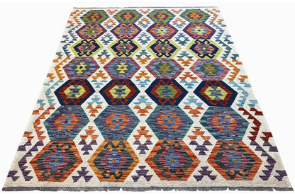 Kelim Afghan - (200x152cm) - German Carpet Shop