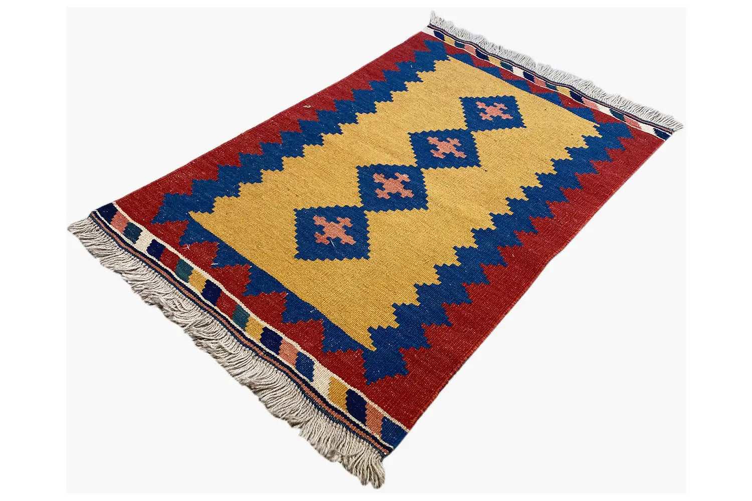  Kilim Qashqai  - 802420 (88X58 cm) - Premium Kelim from German Carpet Shop - Just €75! Shop now at German Carpet Shop