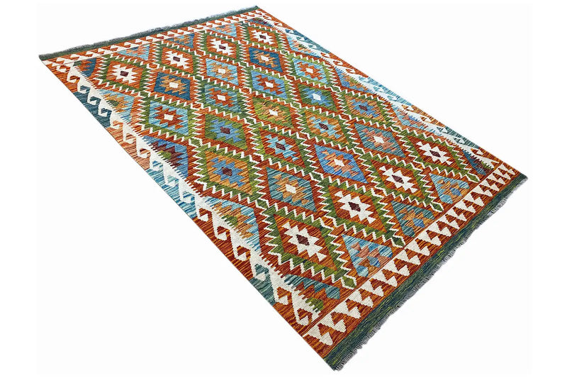 Kelim Afghan - (209x148cm) - German Carpet Shop