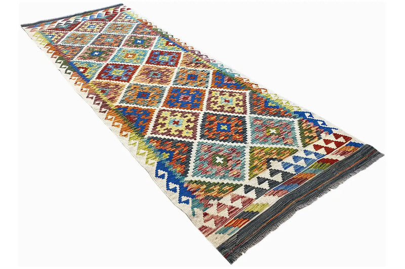 Kelim Afghan Läufer - (238x87cm) - German Carpet Shop