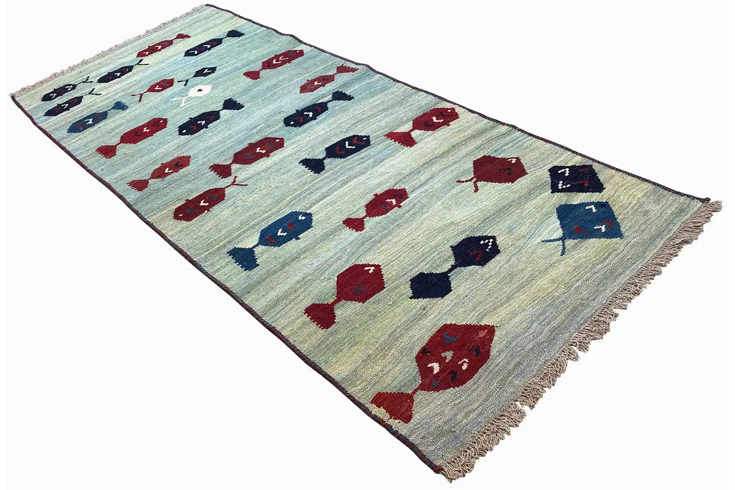 Kelim Qashqai Läufer - (224x94 cm) - German Carpet Shop
