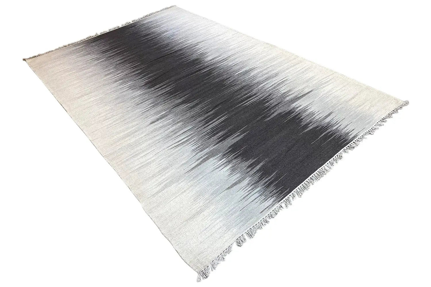 Grau Kelim Teppich - 160x230 cm - German Carpet Shop