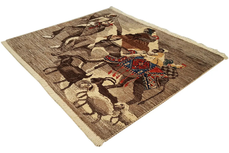 Qashqai Exklusiv 901601 - (78x77cm) - German Carpet Shop