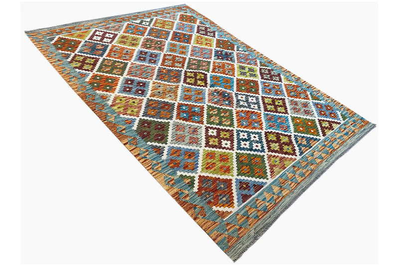 Kelim Afghan - (198x147cm) - German Carpet Shop