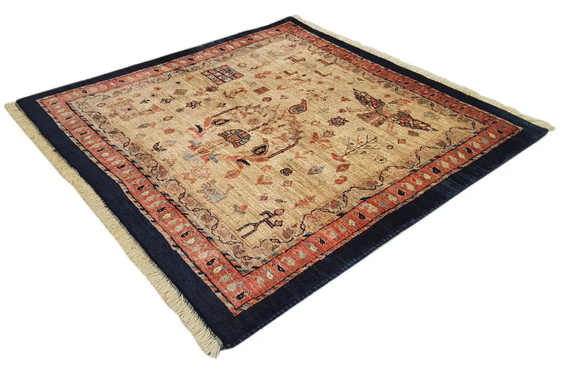 Qashqai Exklusiv 204023 - (100x100cm) - German Carpet Shop
