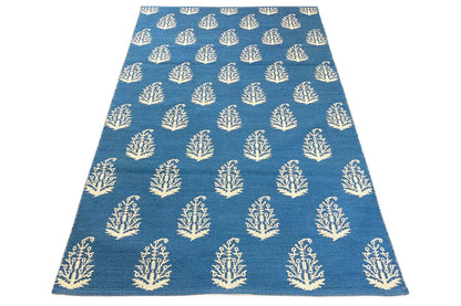 Moderne Kelim - Samak 06 Blue - German Carpet Shop