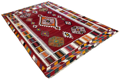 Kilim Qashqai - 24034 (258x162cm) - German Carpet Shop