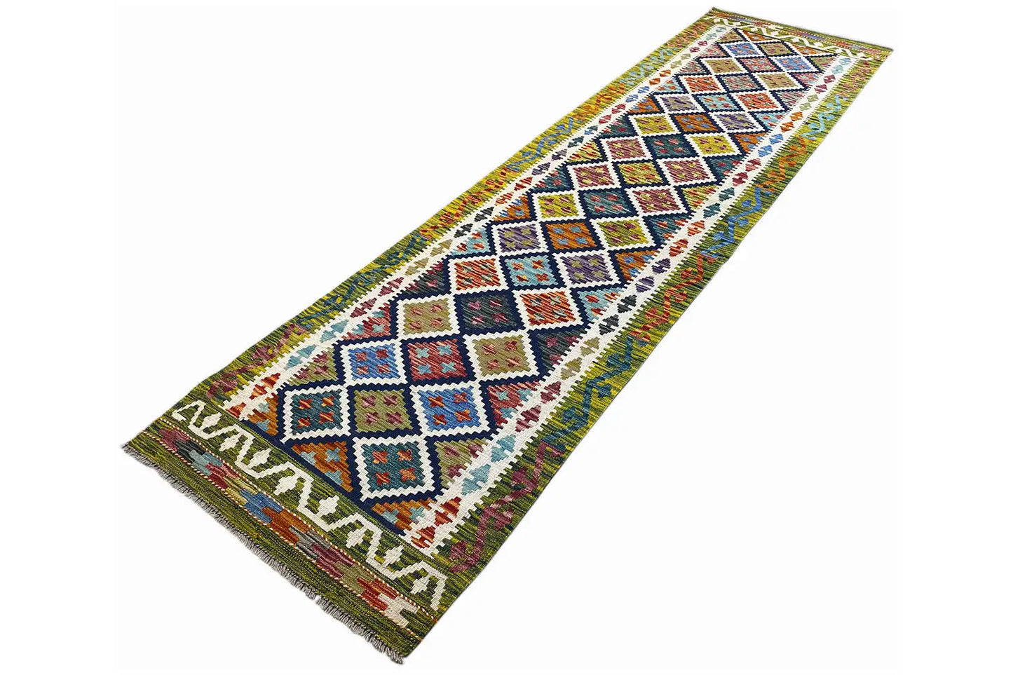Kelim Afghan Läufer - (296x78cm) - German Carpet Shop
