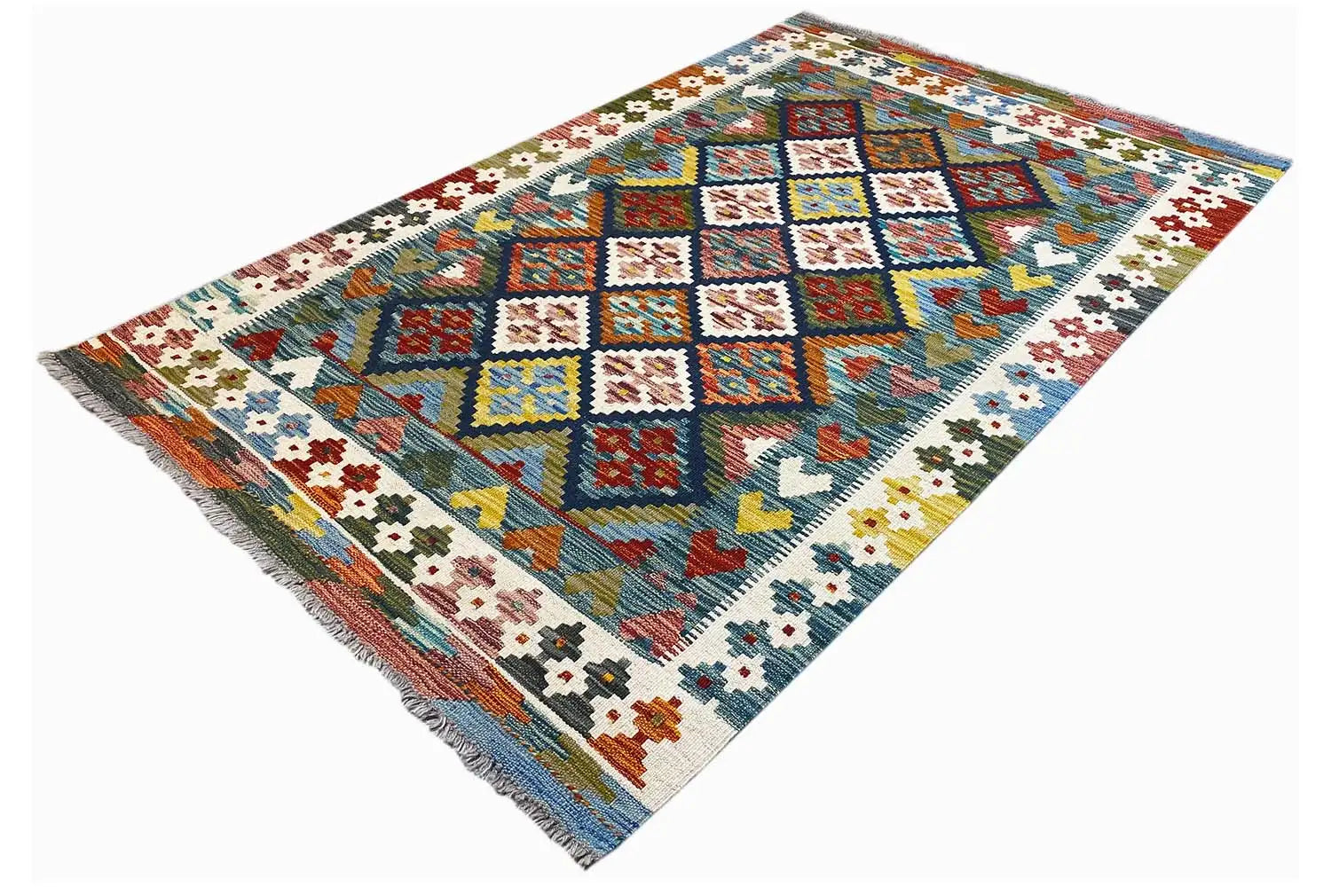 Kelim Afghan - (160x101cm) - German Carpet Shop