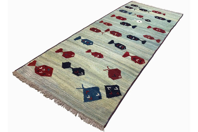 Kelim Qashqai Läufer - (224x94cm) - German Carpet Shop