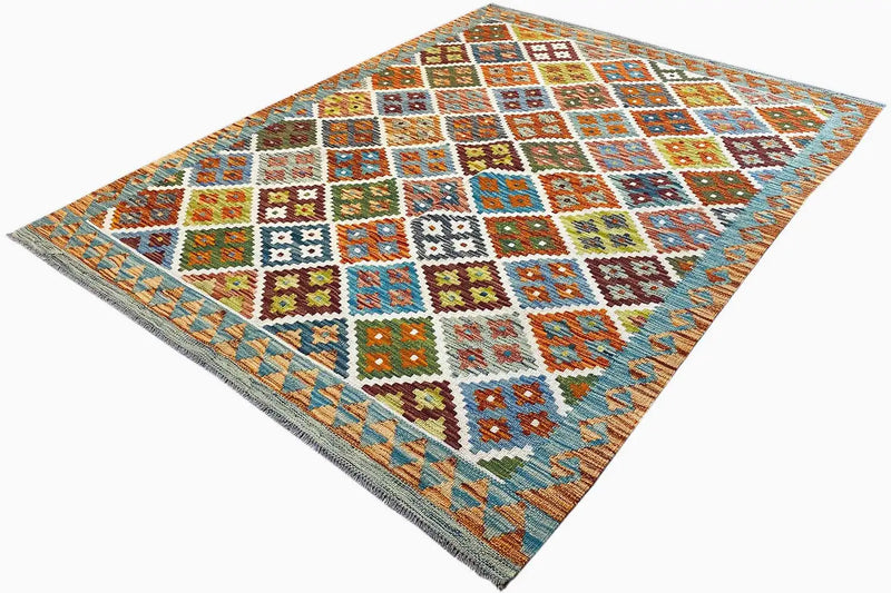 Kelim Afghan - (198x147cm) - German Carpet Shop