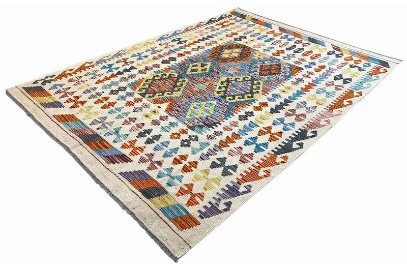 Kelim Afghan - (196x146cm) - German Carpet Shop